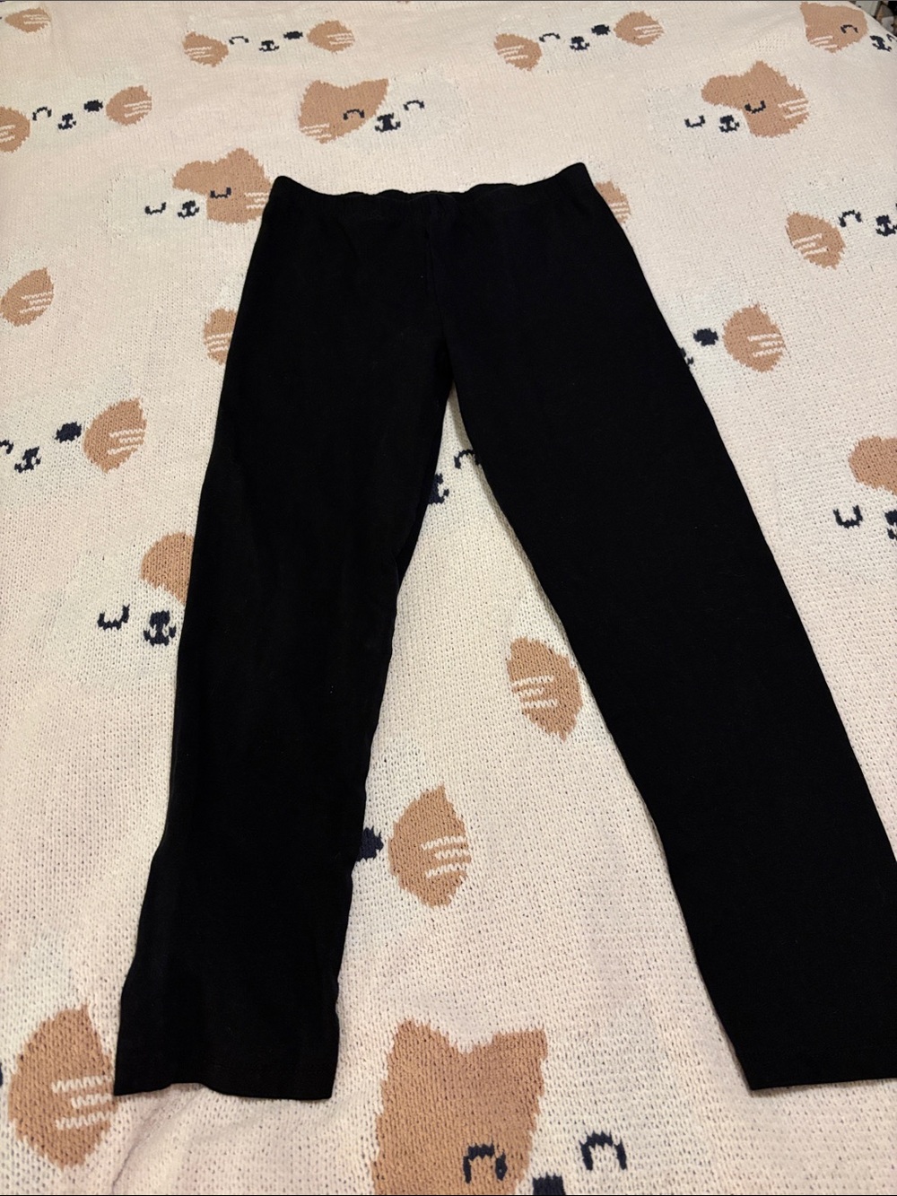 Classic Black Kids Leggings with Elastic Waistband